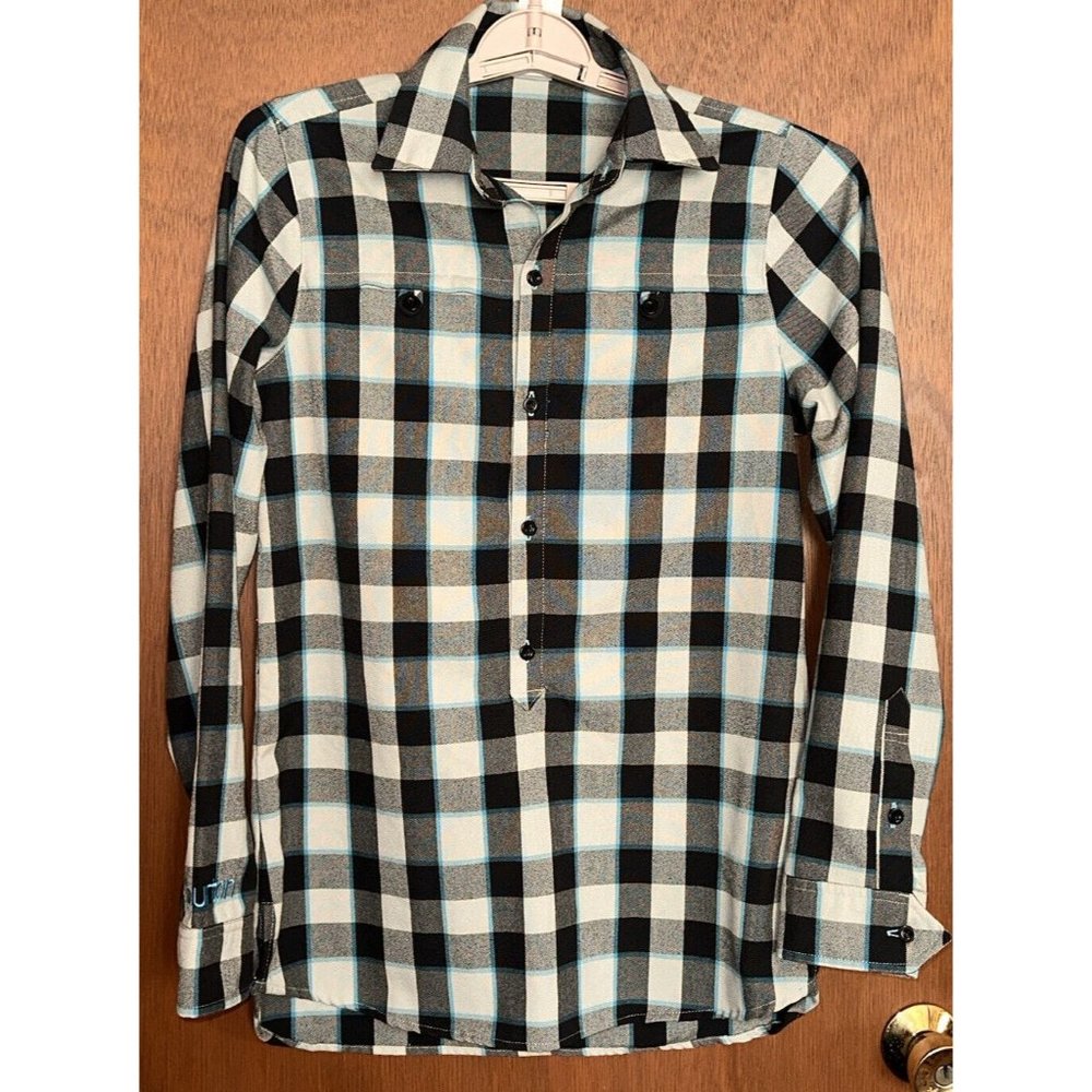 Burton Dryride Cool Flavors Womens XS Plaid Button Flannel Shirt Snowboard